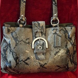 Coach Snakeskin Patterned Women's Bag